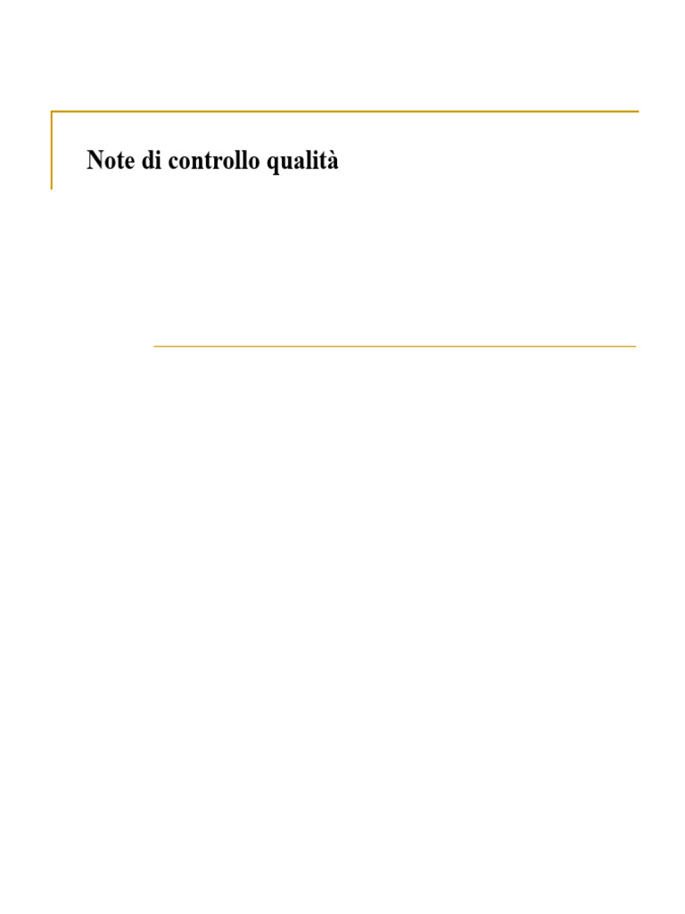 Controllo Qualità Nella Gestione Della Produzione | PDF