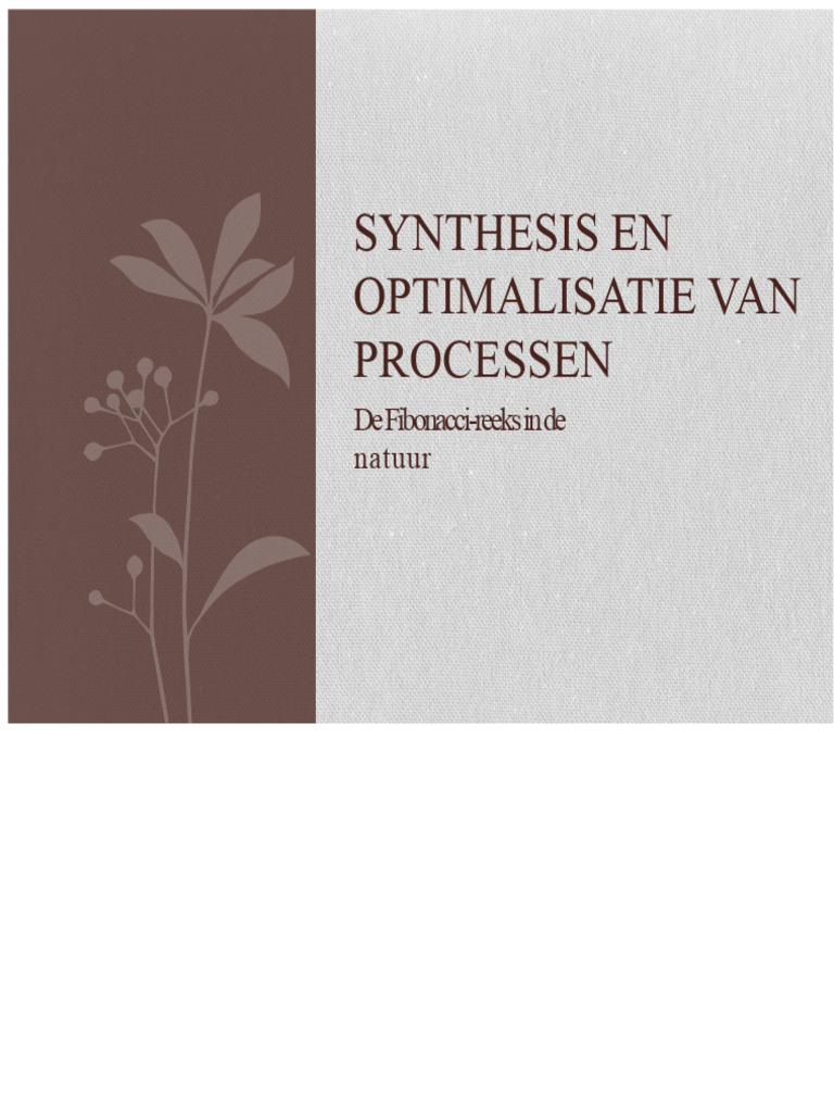 De Fibonacci-Reeks in de Natuur | PDF