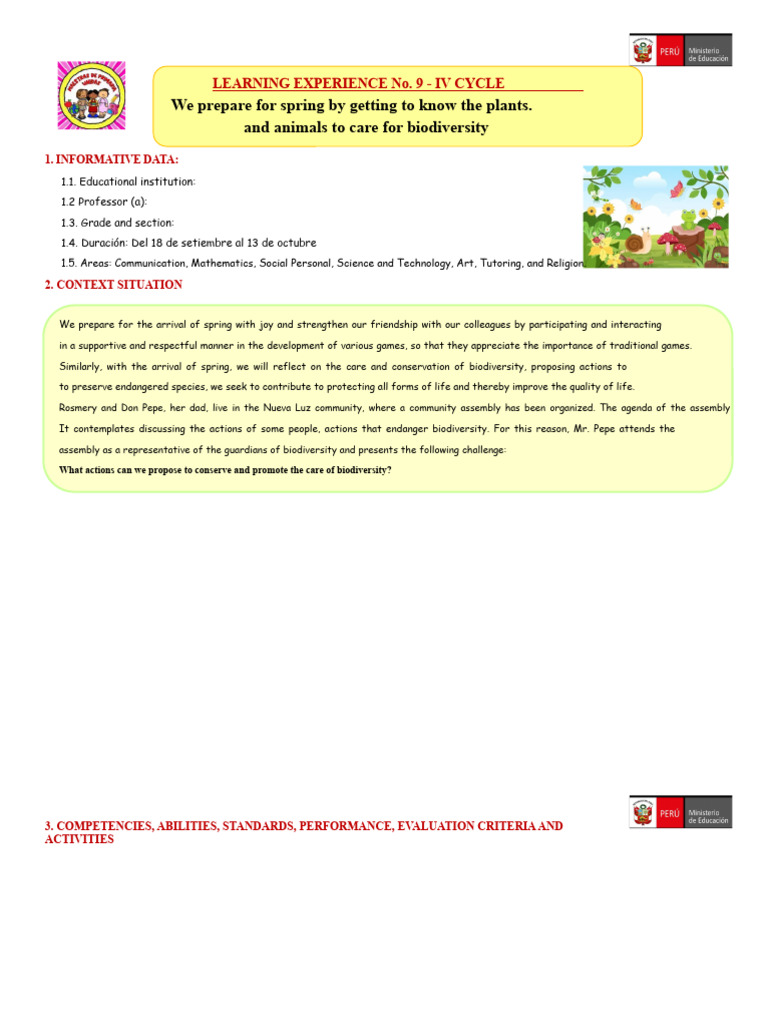 Iv Eda 9 We Prepare For Spring, Plants and Animals, Biodiversity ...