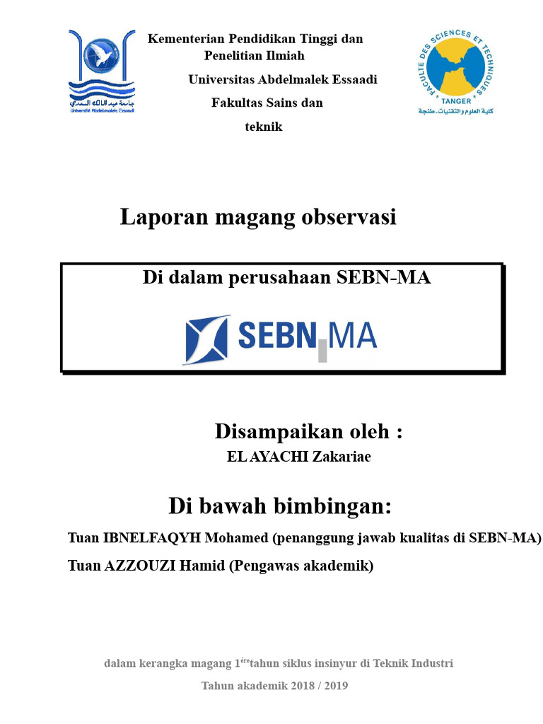 Laporan Magang di SEBN-MA 2018/2019 | PDF