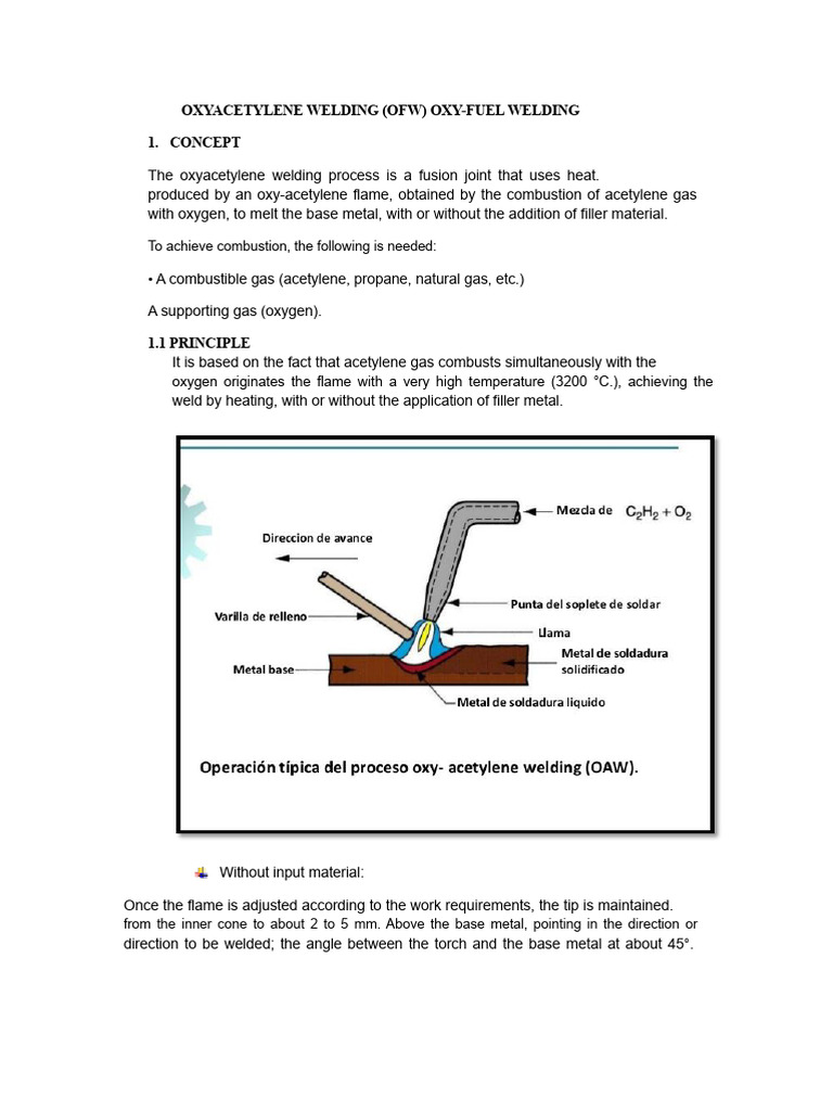Oxyacetylene Welding (Ofw) Oxy-fuel Welding | PDF | Welding | Construction