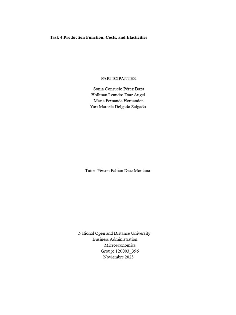 Production Function and Cost Analysis | PDF | Production Function ...