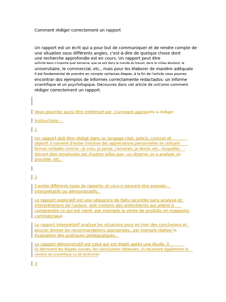 Guide de rédaction de rapports efficaces | PDF | Psychologie | Cognition