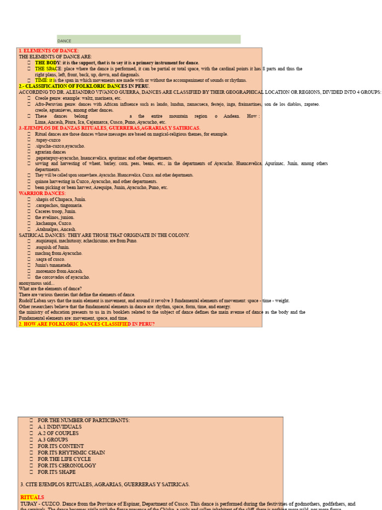 dance | PDF | Dances