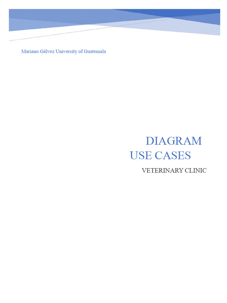 Veterinary Clinic Use Case Diagram | PDF | Computing