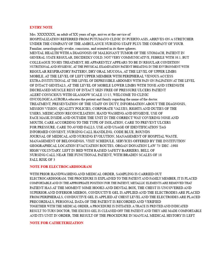 Note For Electrocardiogram | PDF | Medicine | Medical Specialties