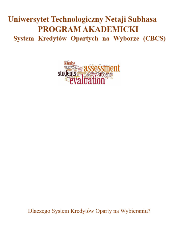 Program Akademicki NSUT CBCS | PDF