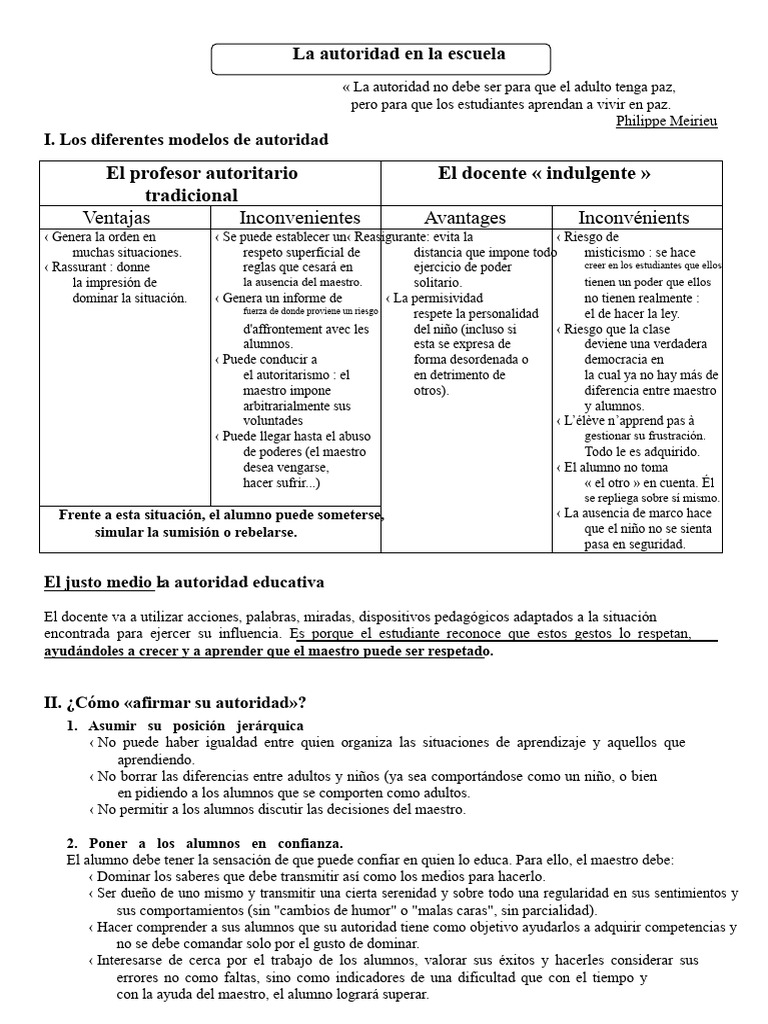 Modelos de autoridad en la educación | PDF | Autoritarismo | Maestros