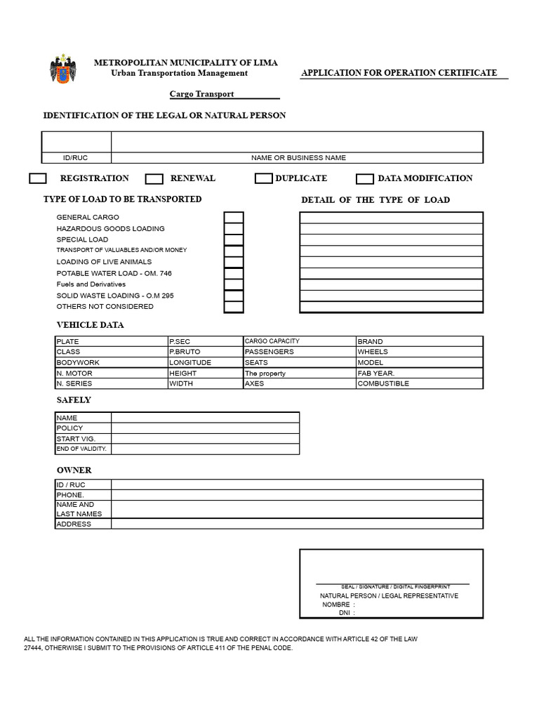 Cargo Transport Formats | PDF | Identity Document | Transport