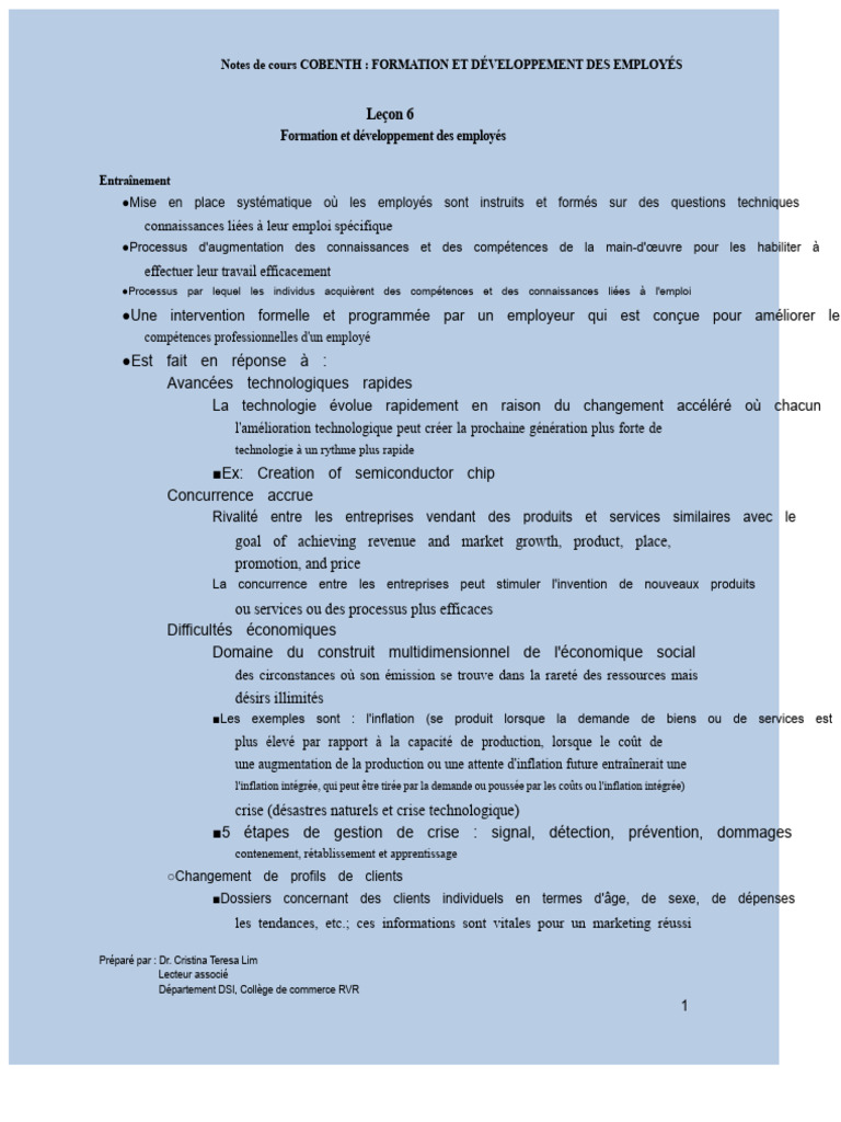 Formation et développement des employés | PDF | Technologies de l ...