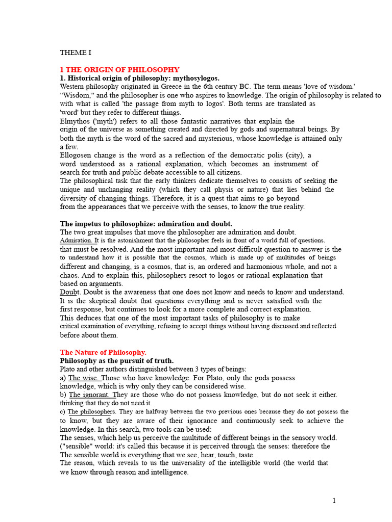 Origins and Nature of Philosophy | PDF | Rationalism | Reason