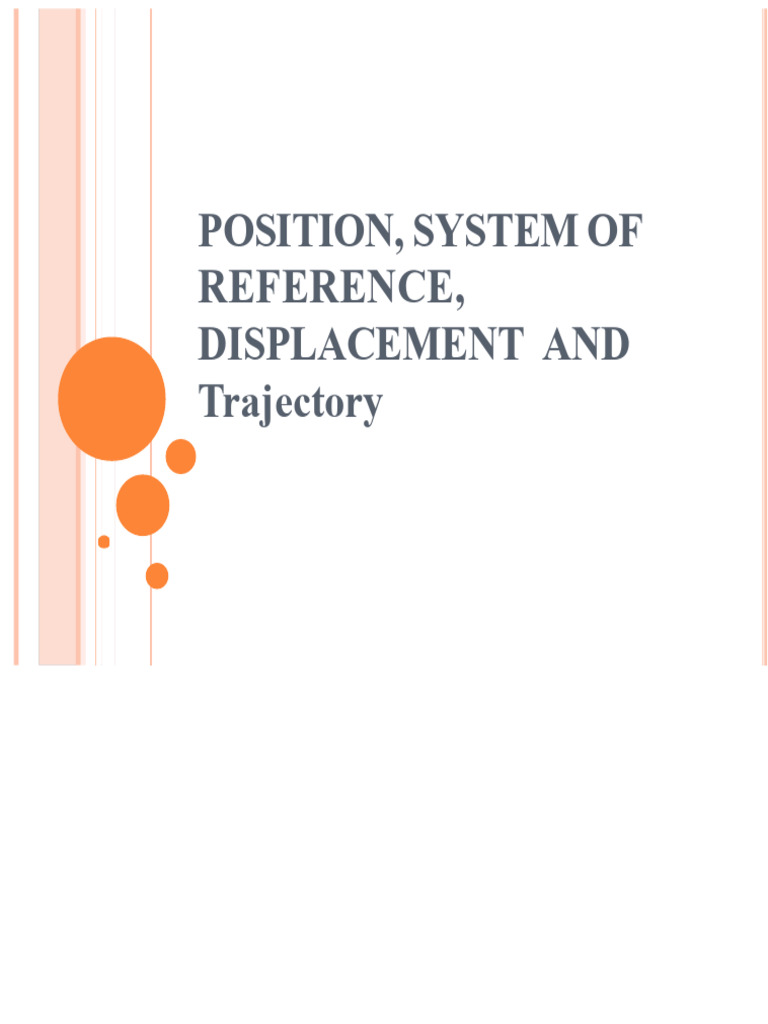 Physics of Position and Displacement | PDF | Coordinate System ...