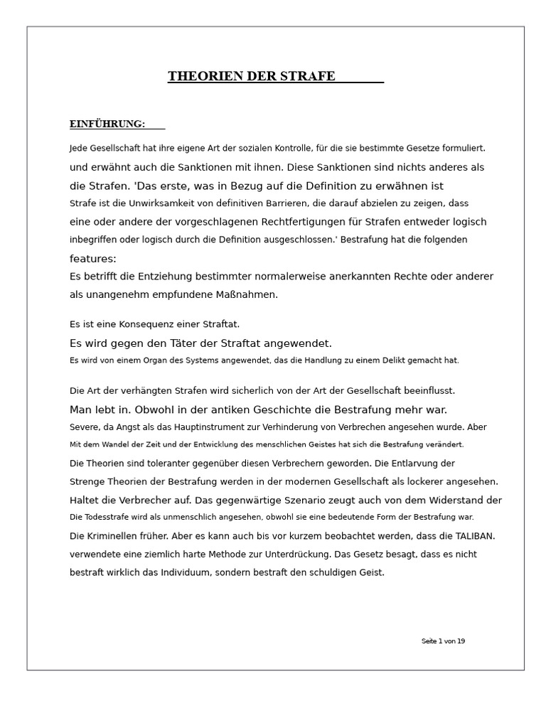 Theorien Der Bestrafung | PDF