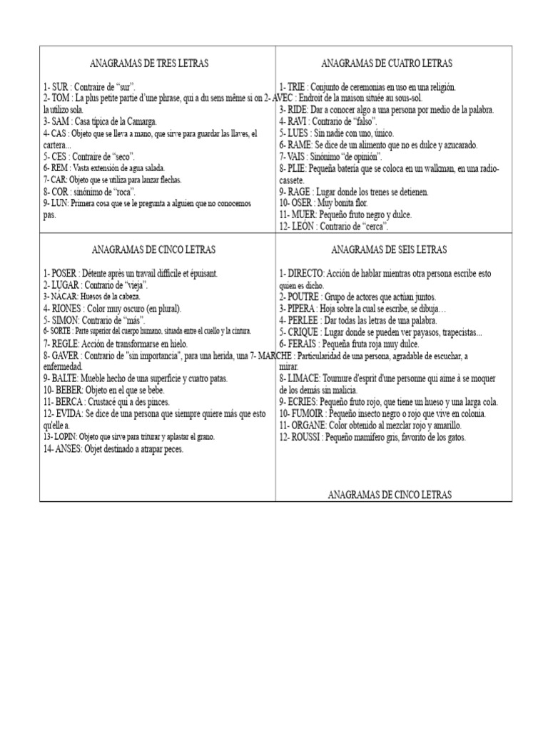 anagramas.doc | PDF
