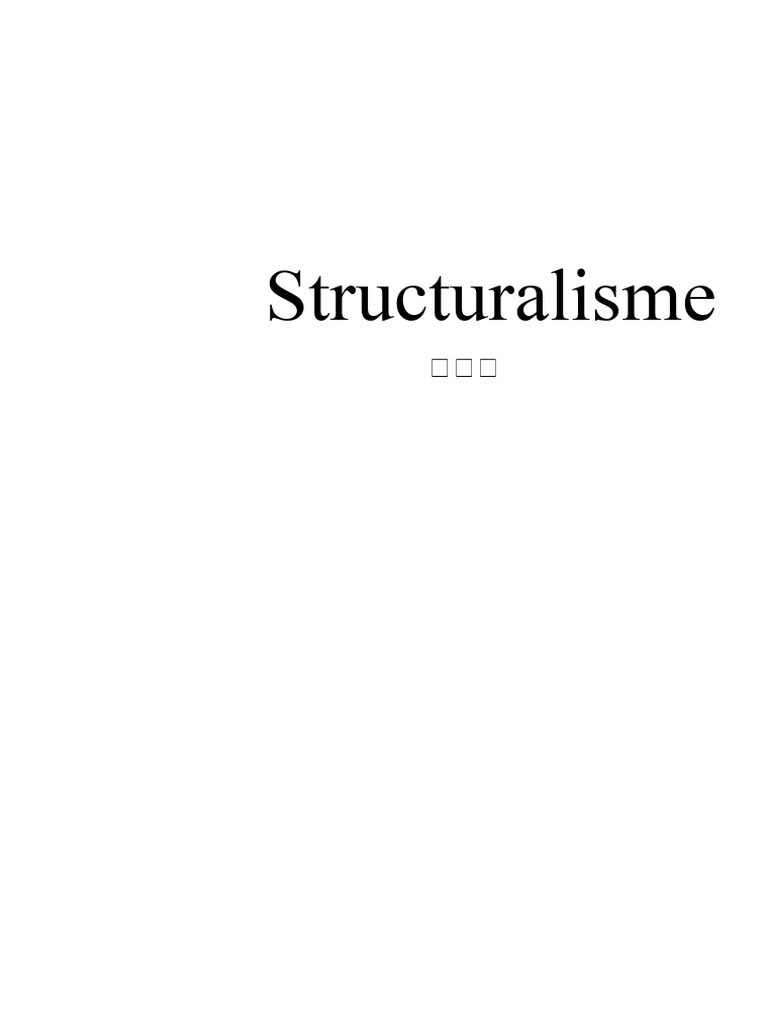 Introduction au Structuralisme et Saussure | PDF | Sémiotique ...