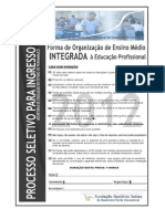 Caderno Escolas Tecnicas Integrada