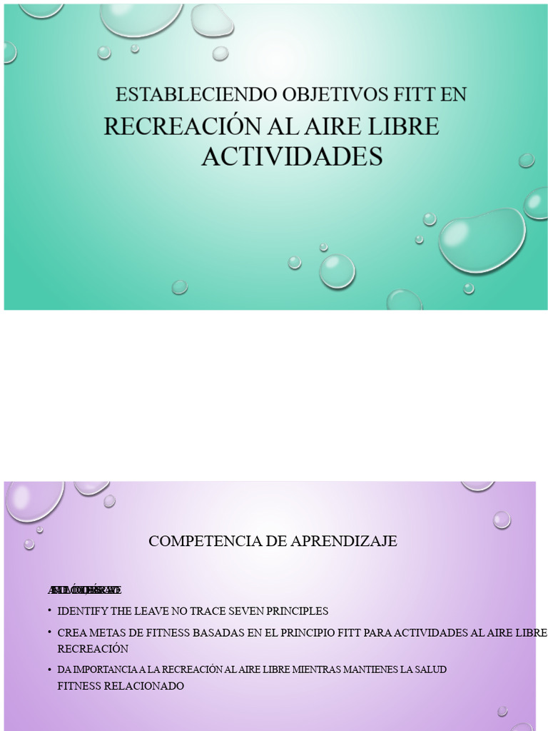 Estableciendo Metas Adecuadas para Actividades Recreativas Al Aire ...