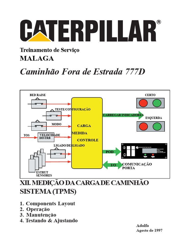 Medição de Carga Caminhão 777D TPMS | PDF | Entrada/Saída | Tempo