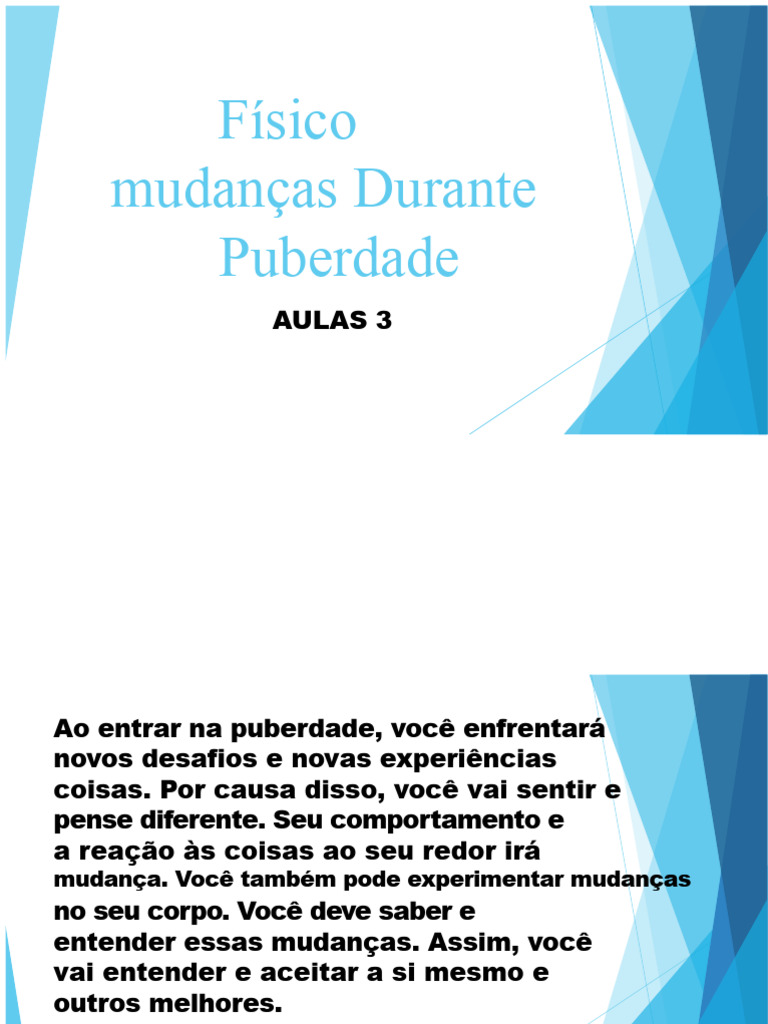 Mudanças Físicas na Puberdade | PDF | Puberdade | Adolescência