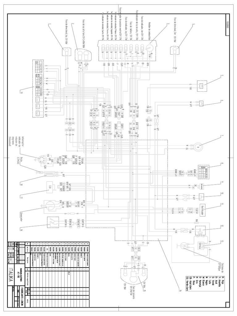 Diagrama Electrico Italika At110 | PDF