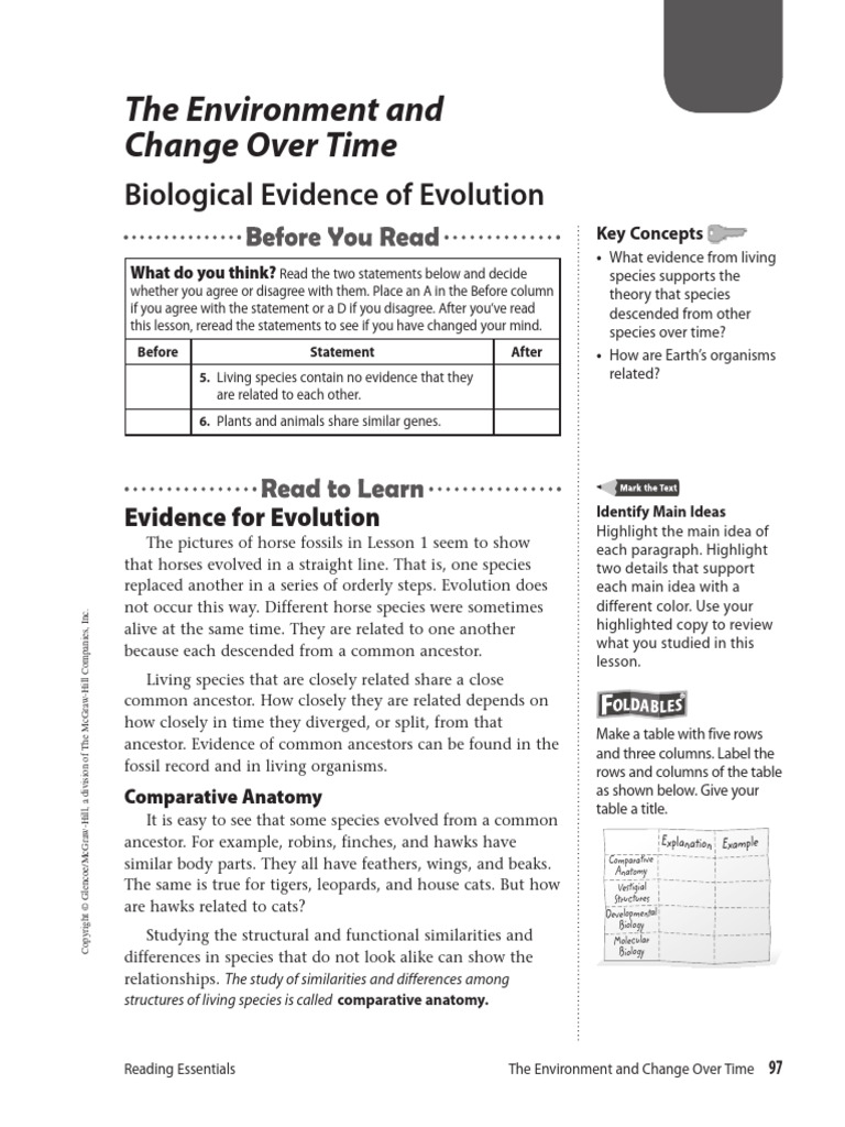 Unit+3+ +lesson+3+ +workbook | PDF | Evolution | Natural Selection