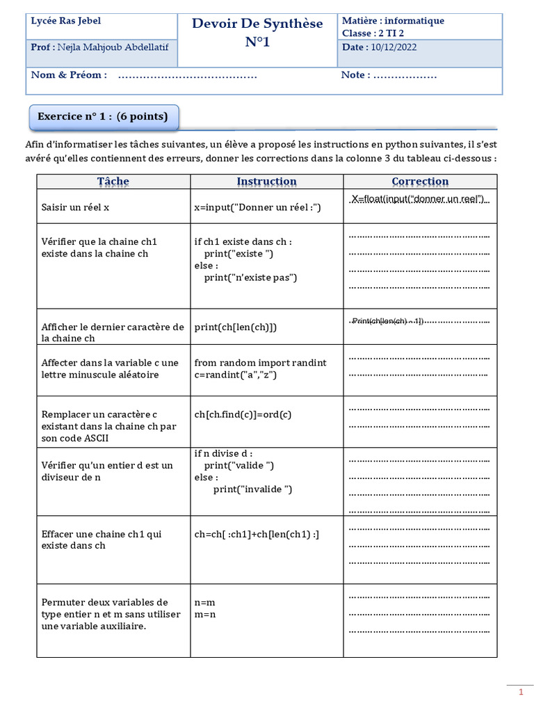 Corrections d'erreurs en Python | PDF | Jaune | Bleu