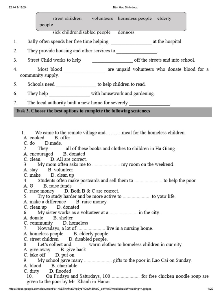 Volunteer Activities and Community Support | PDF