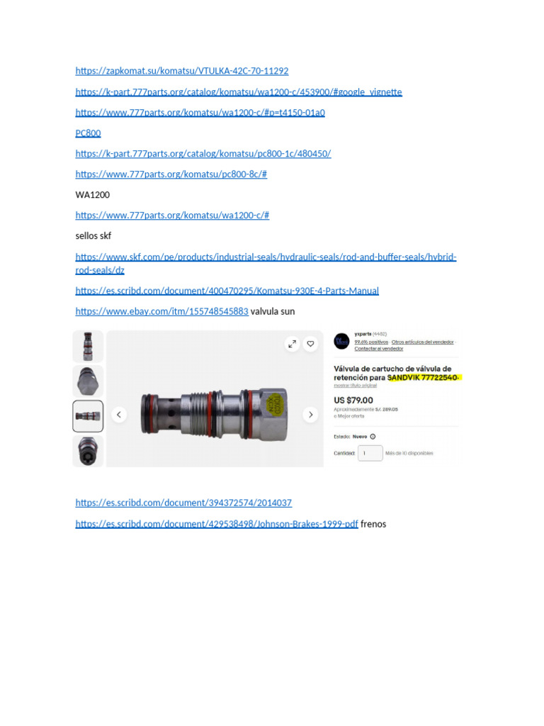Komatsu Parts Catalog and Resources | PDF