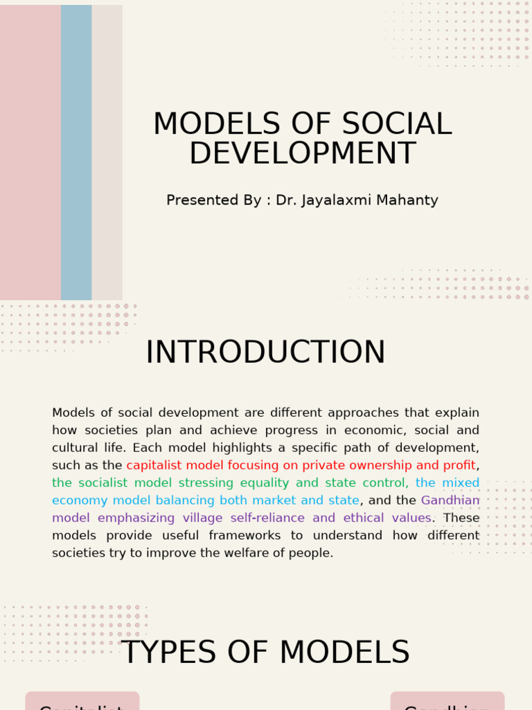 Social Development Models Explained | PDF | Capitalism | Socialism