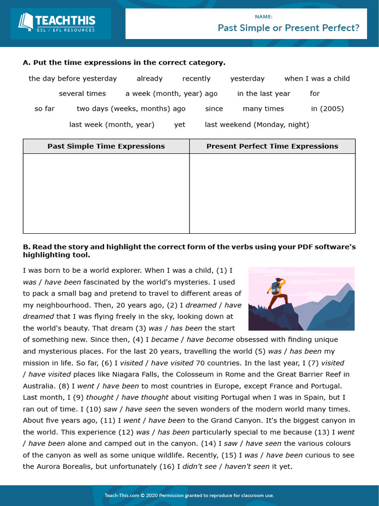 Past Simple vs Present Perfect Guide | PDF | Linguistics | Grammar