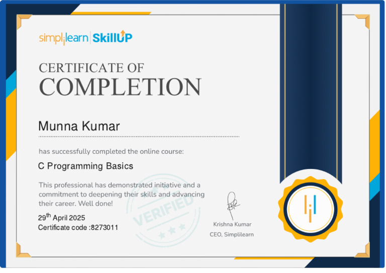 Munna Kumar: C Programming Basics | PDF