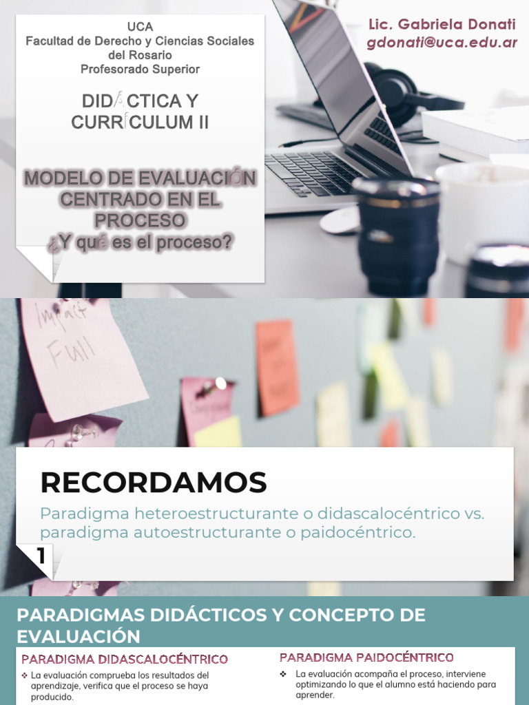 Evaluación Centrada en el Proceso Educativo | PDF | Evaluación | Enseñando