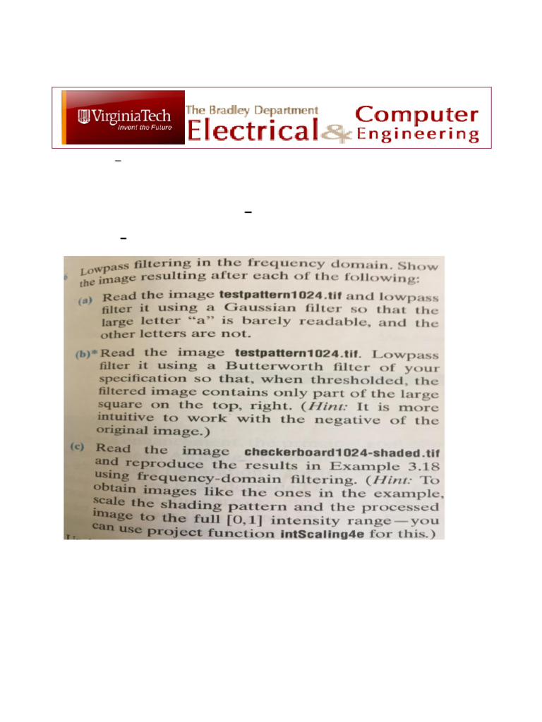 Digital Image Processing Homework 6 | PDF