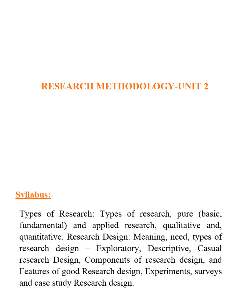 Research Methodology Overview: Types & Design | PDF | Statistics ...