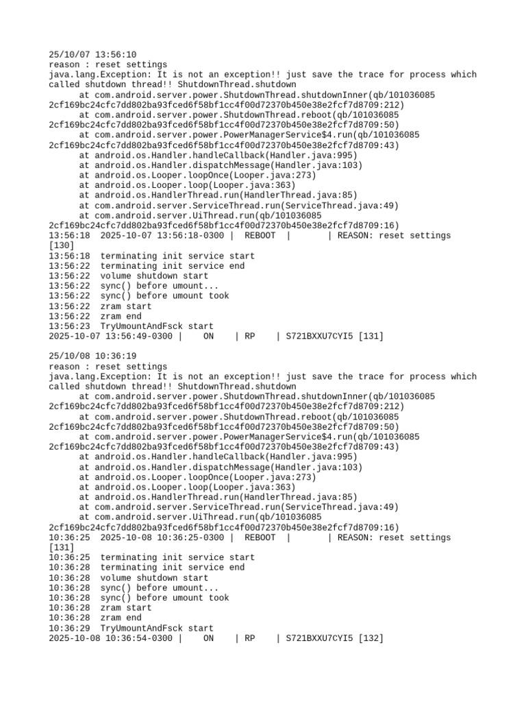 Android Shutdown and Reboot Logs | PDF | Embedded Linux Distributions ...