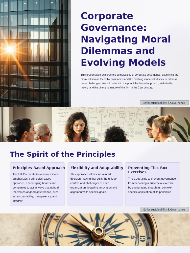 Corporate Governance: Ethics and Models | PDF | Governance | Sustainability