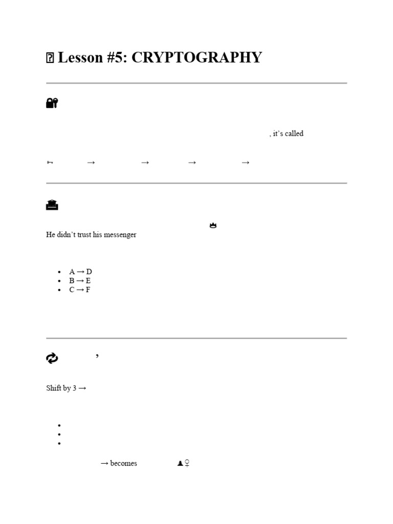 05 Lesson Cryptography | PDF | Encryption | Cryptography