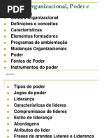 Cultura Organizacional, Poder e Liderança