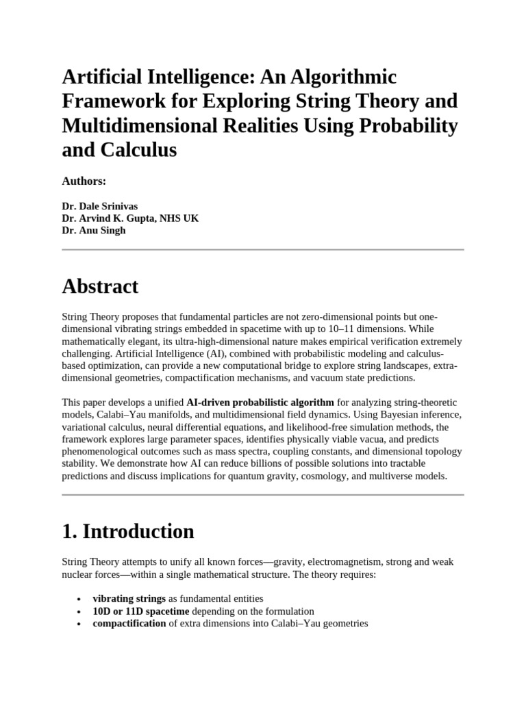 Artificial Intelligence Dale | PDF | String Theory | Dimension