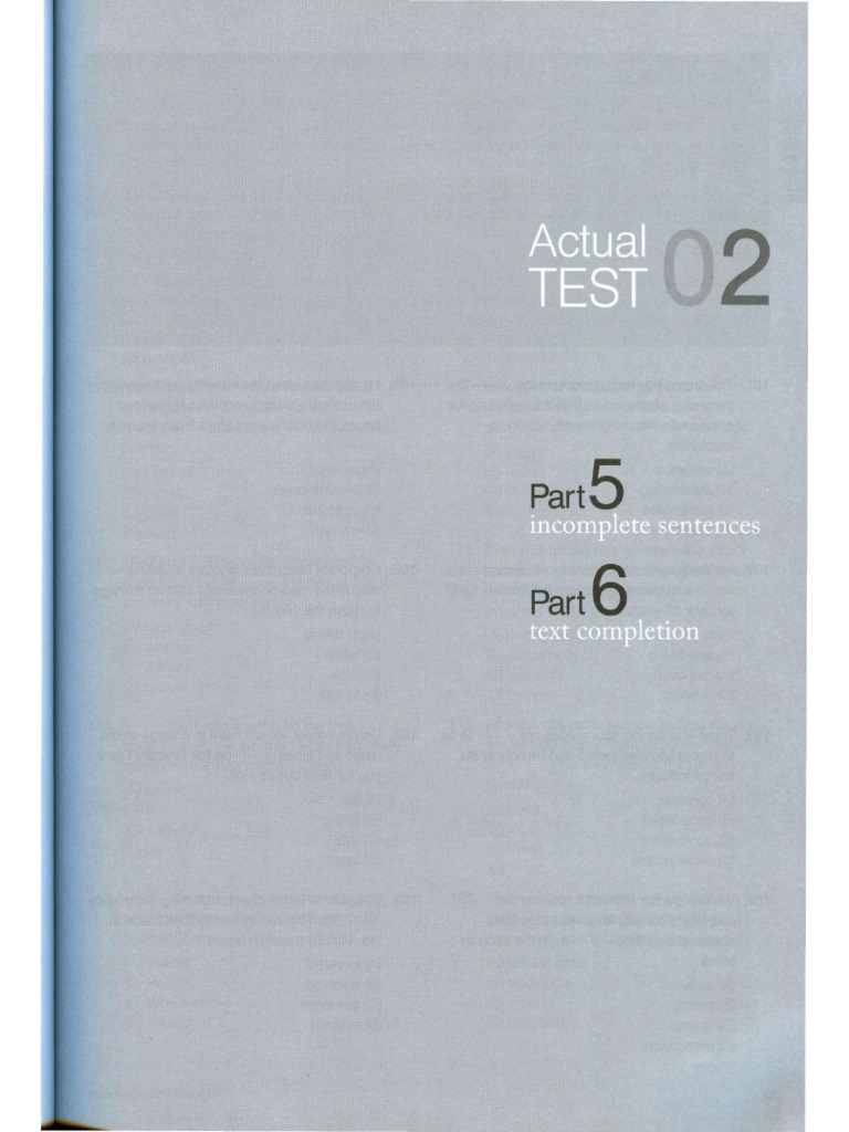 Actual Test 2 Part 5+6 | PDF