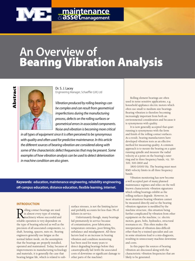 Bearing Vibration Analysis | PDF | Bearing (Mechanical) | Spectral Density