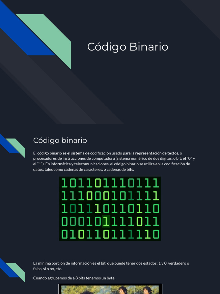 Introducción al Código Binario y su Uso | PDF | Internet | Red de ...