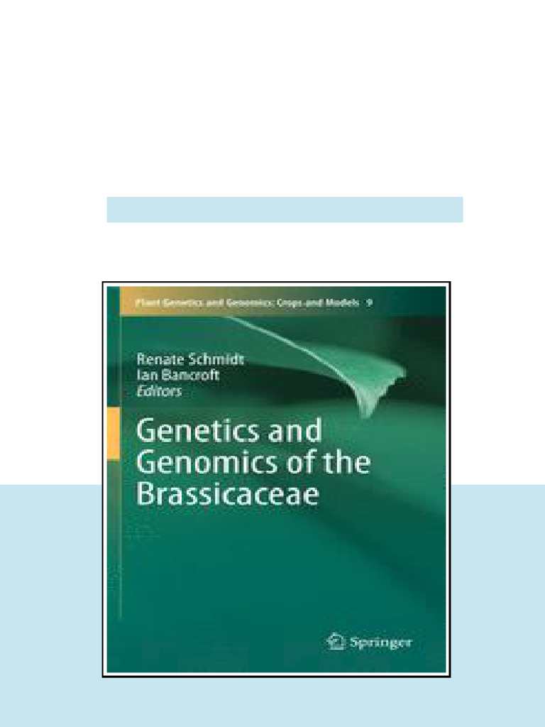Genetics And Genomics Of The Brassicaceae 1st Edition Martin A Lysak ...