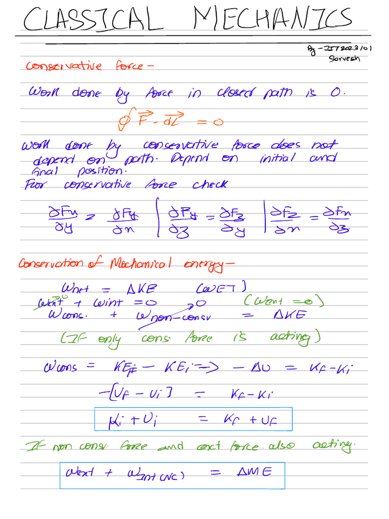 Classical Notes (Sarvesh) | PDF