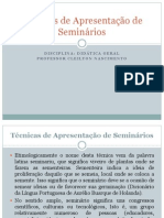 Técnicas de Apresentação de Seminários