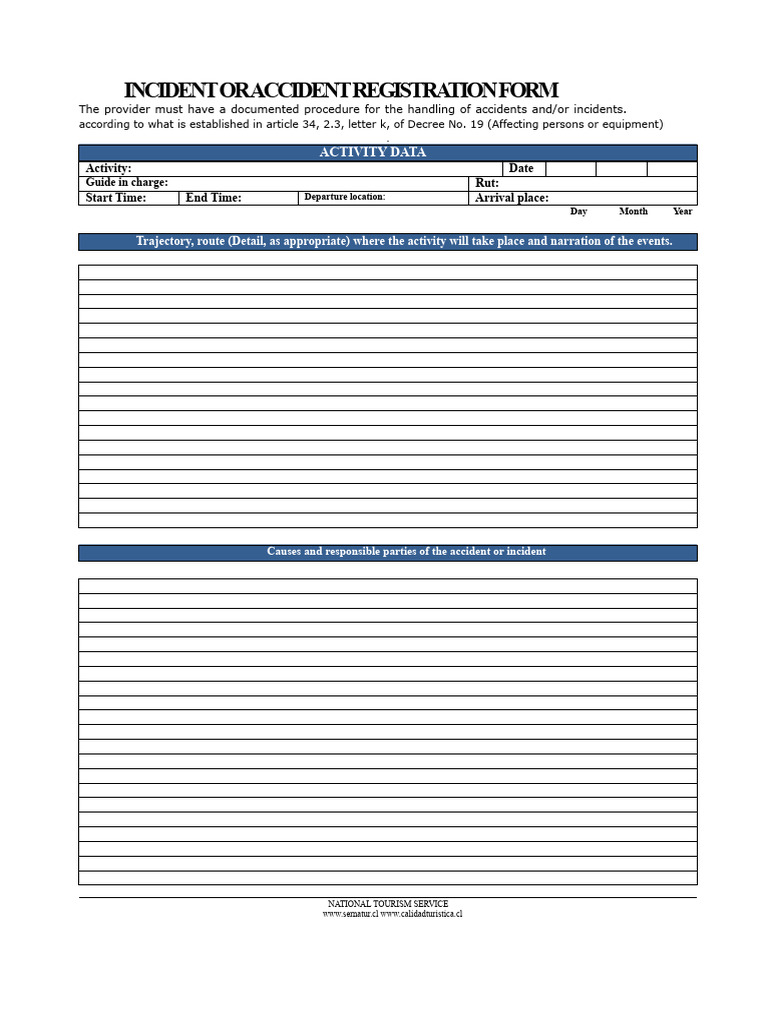 Incident or Accident Registration Form | PDF