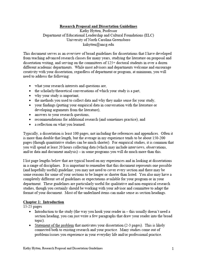 Dissertation Guidelines Overview | PDF | Thesis | Citation