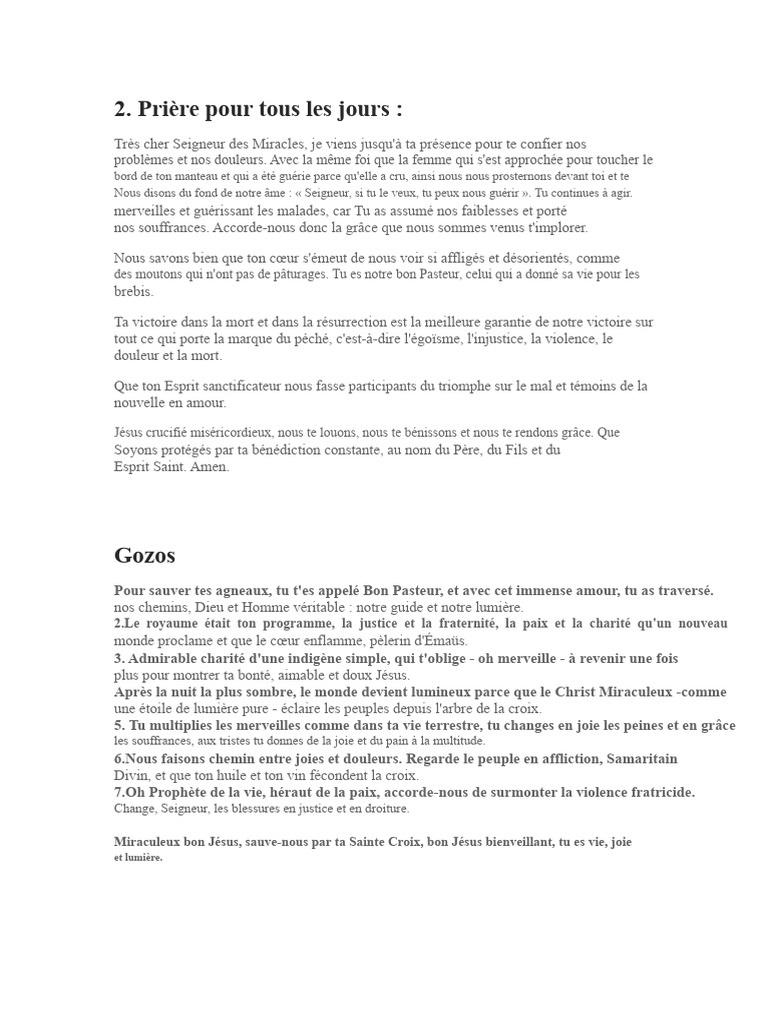 Prière quotidienne pour la guérison divine | PDF | Dieu | Jésus