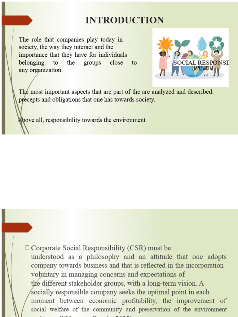 introduction CSR | PDF | Corporate Social Responsibility | Economies