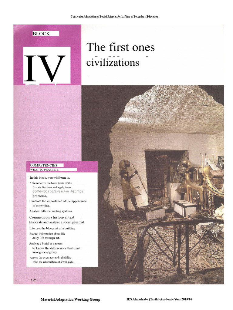 You 10 Adapted The First Civilizations Social Sciences 1st ESO | PDF ...